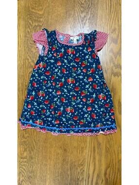 Matilda Jane Dress Girls size 4 toddler Strawberries